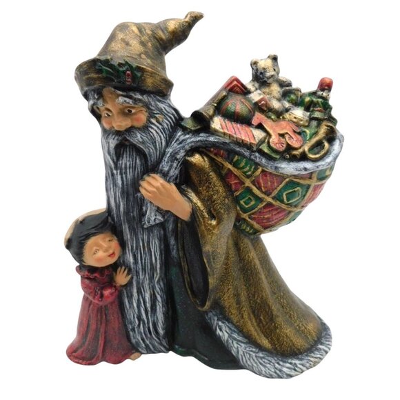 Vintage Old World Santa Claus Ceramic Figurine Father Christmas 10" - Picture 1 of 6